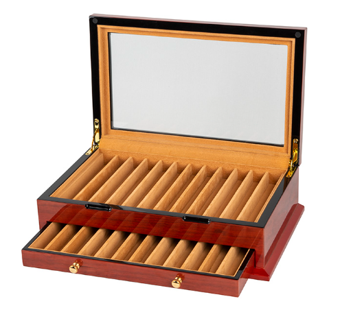  Cedar Cigar Display Box with Drawer