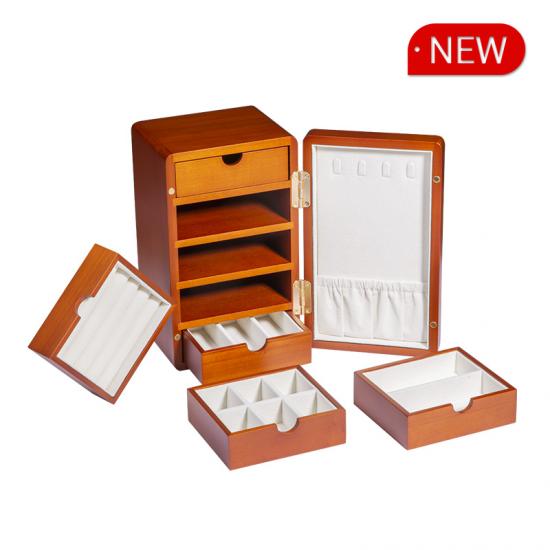 Wooden Jewelry Storage Box with Five Drawers Wooden Jewelry Storage Box with Five Drawers