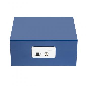 Custom Blue Paint Fingerprint Lock Jewelry Box Packaging Solutions,Blue ...