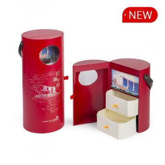 Custom Lighting Cylindrical Mooncake Box Set Packaging Solutions ...