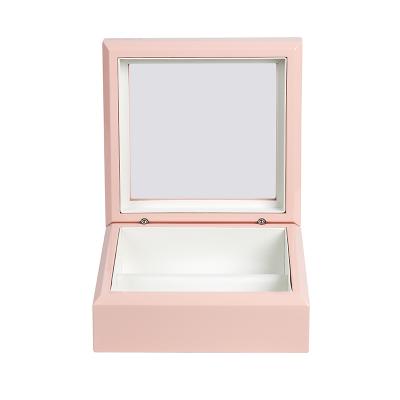 Pink Wooden Glasses Display Case