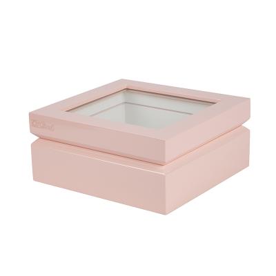 Pink Wooden Glasses Display Case